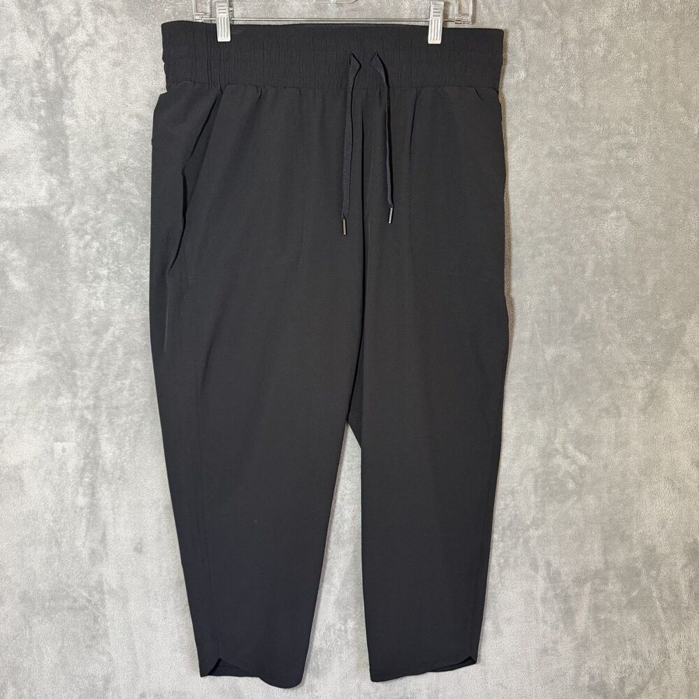 Spanx Women Black Pull On Out Of Office Crop Trouser Pants XL 48058 Lightweight